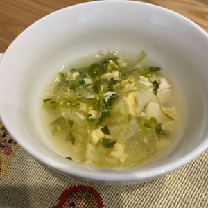 茅乃舎の野菜だしで、あったかかき卵汁☆